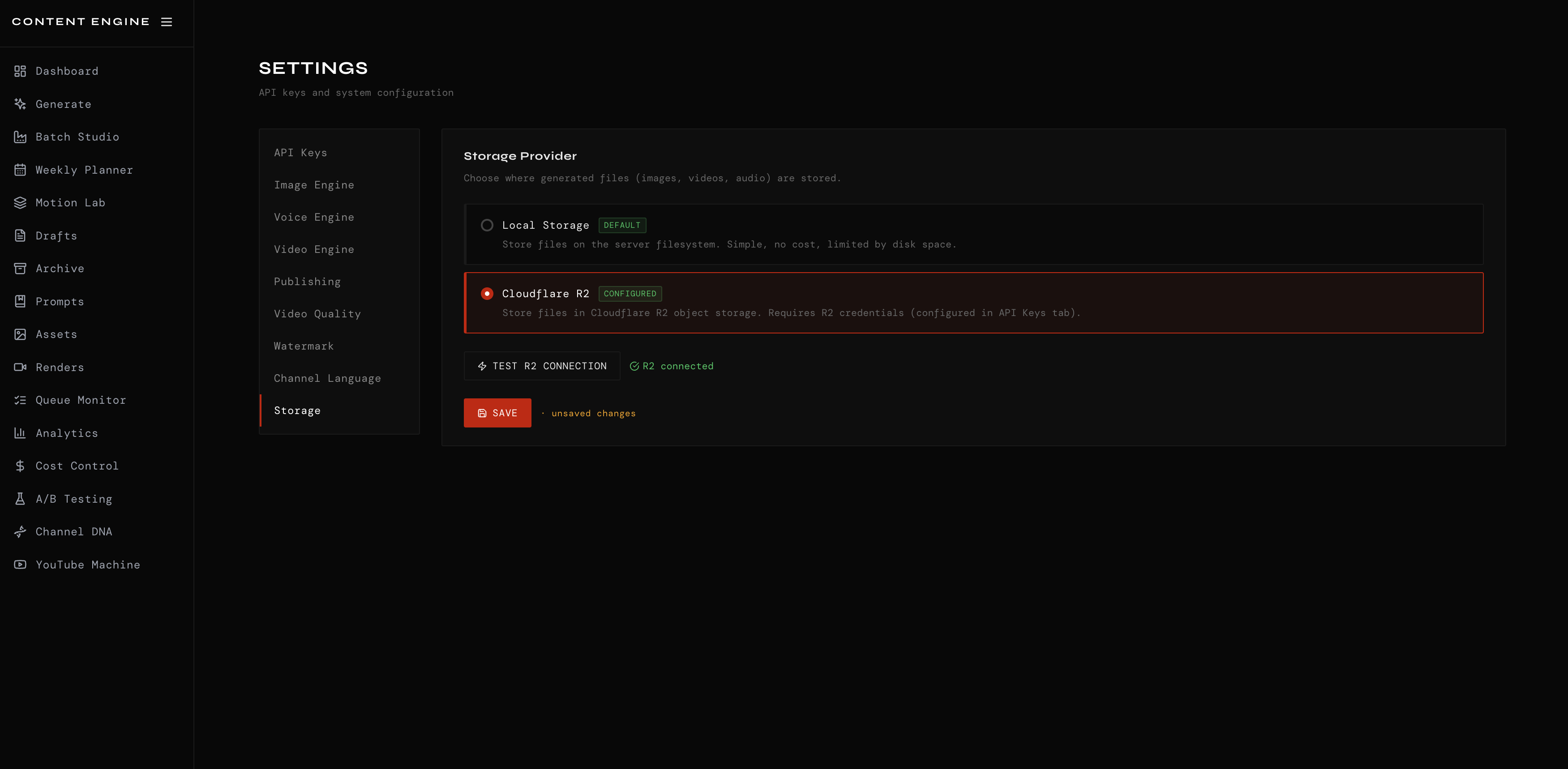 Storage & R2 screenshot